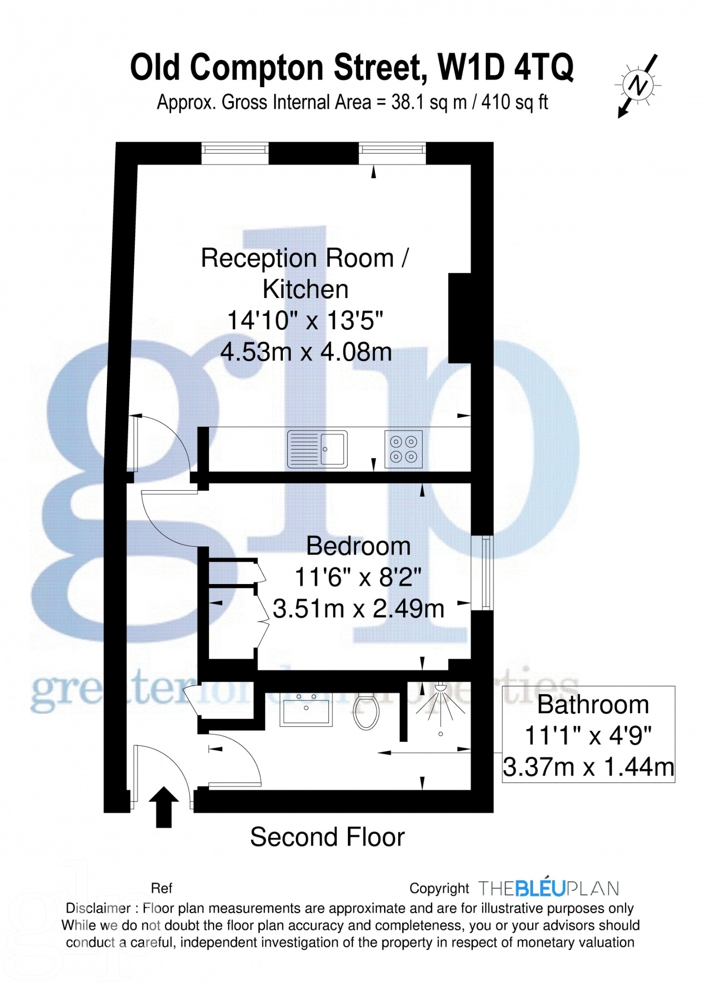 1 卧室公寓, Old Compton Street, Soho, W1D