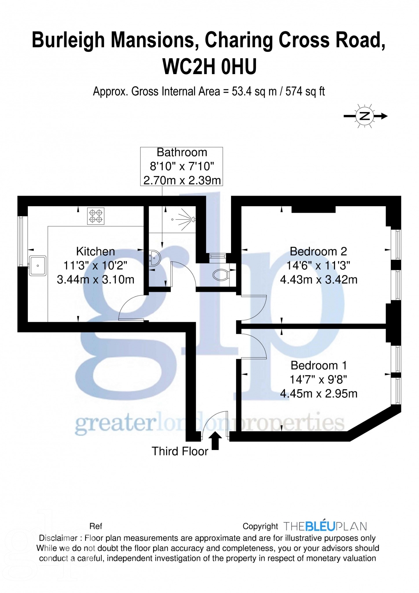 1 Bedroom Apartment, Burleigh Mansions, 20 Charing Cross Road, London, Greater London, WC2H