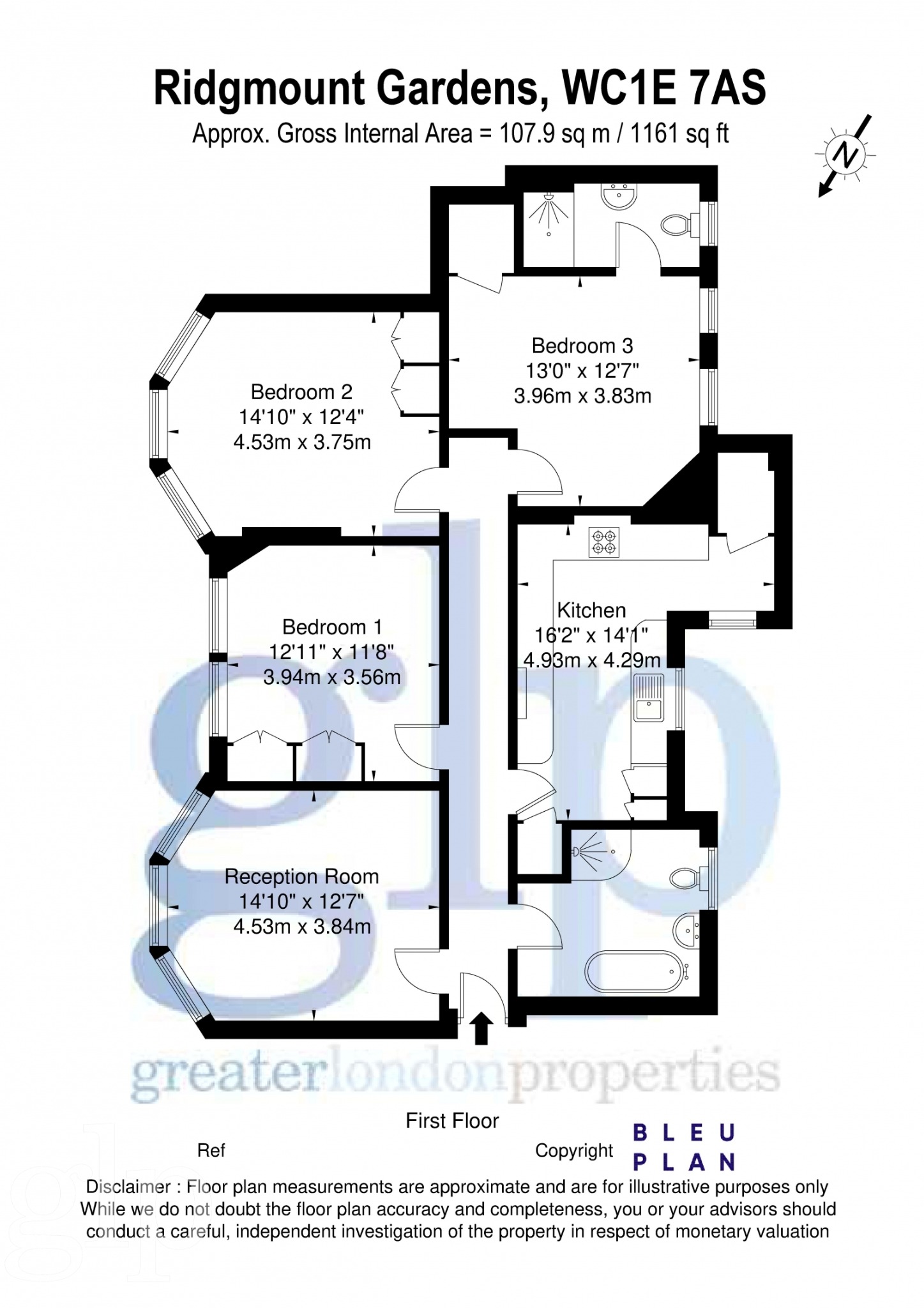 3 Bedroom Apartment, Ridgmount Gardens, Bloomsbury, WC1E