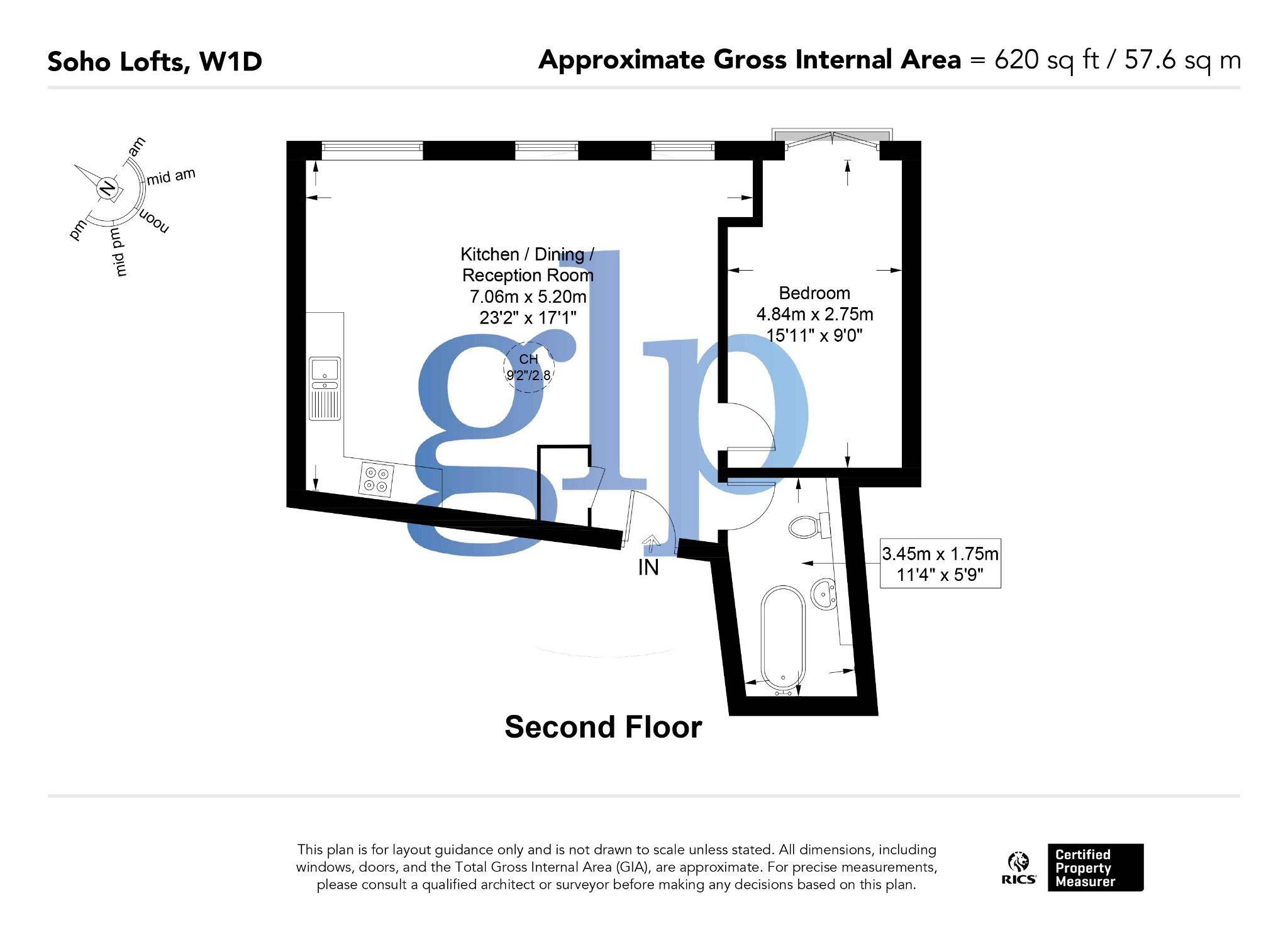 1 卧室公寓, Soho Lofts, 10 Richmond Mews, 伦敦, W1D 3DD