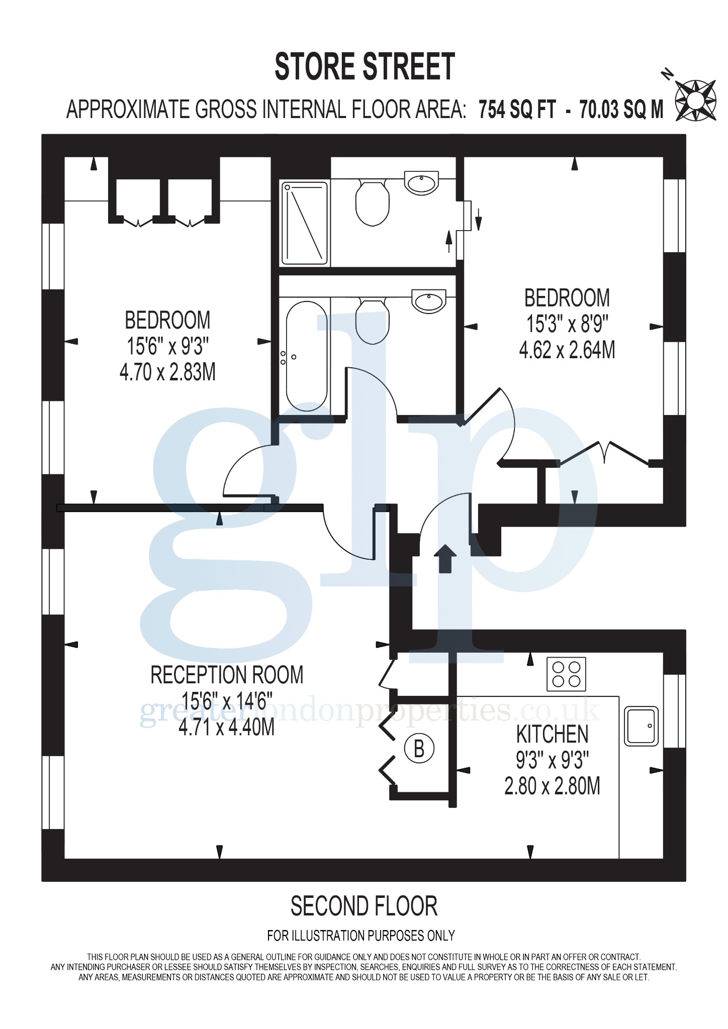 2 Bedroom Apartment, Store Street, Bloomsbury, WC1E