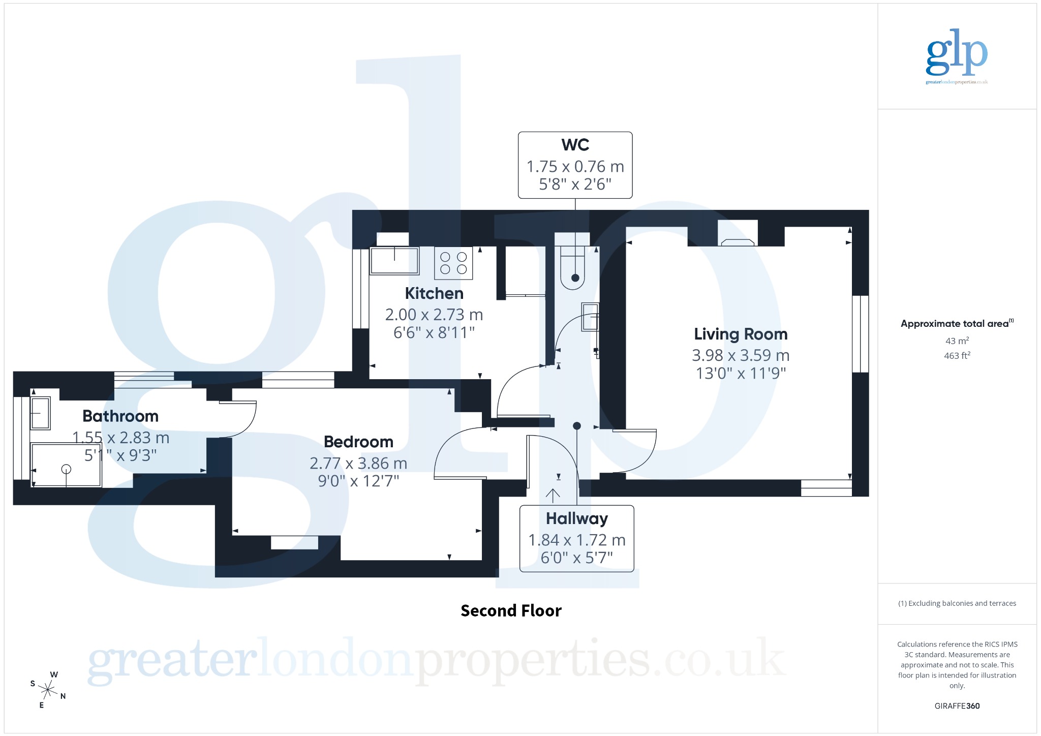 1 Bedroom Apartment, Derby Lodge, Britannia Street, London, WC1X