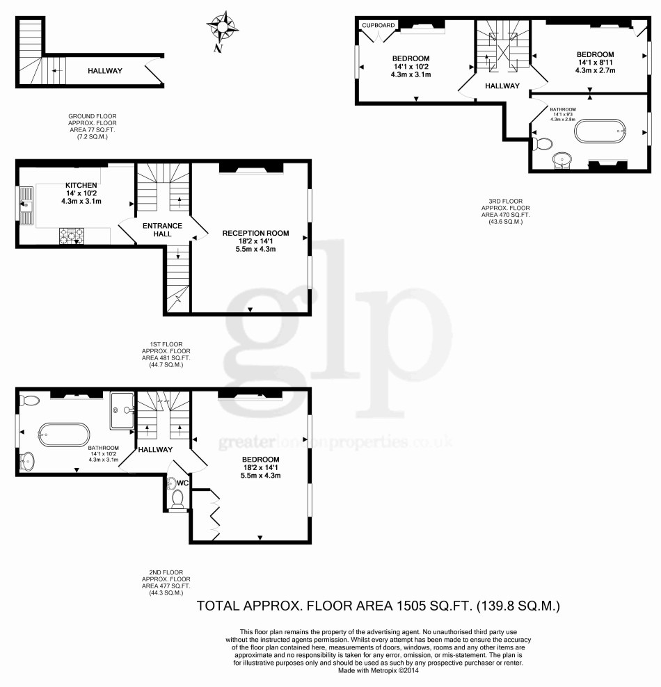 3 Bedroom Town House, Wellington Street, Covent Garden, WC2E