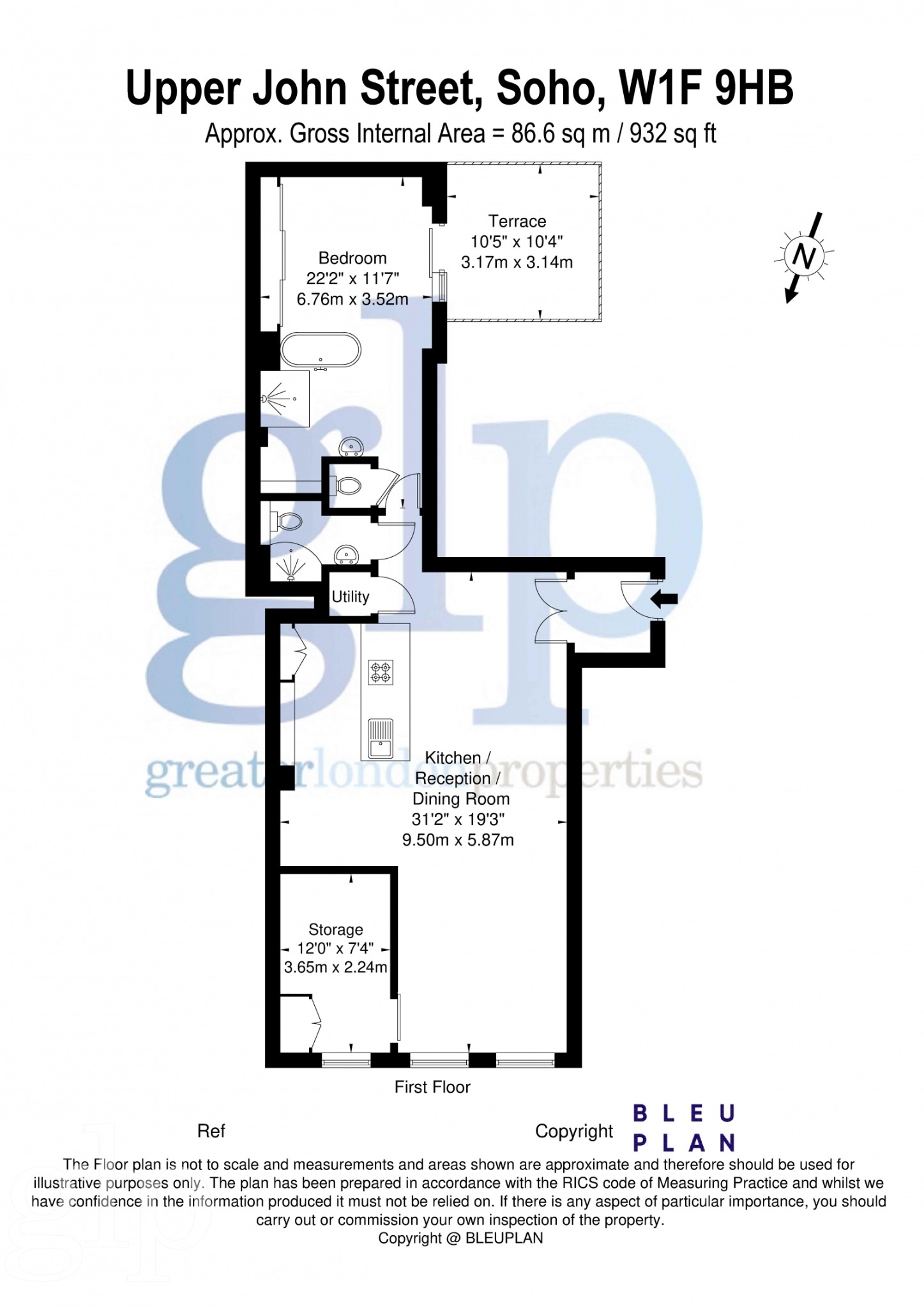 2 Bedroom Apartment, Upper John Street, Soho, W1F