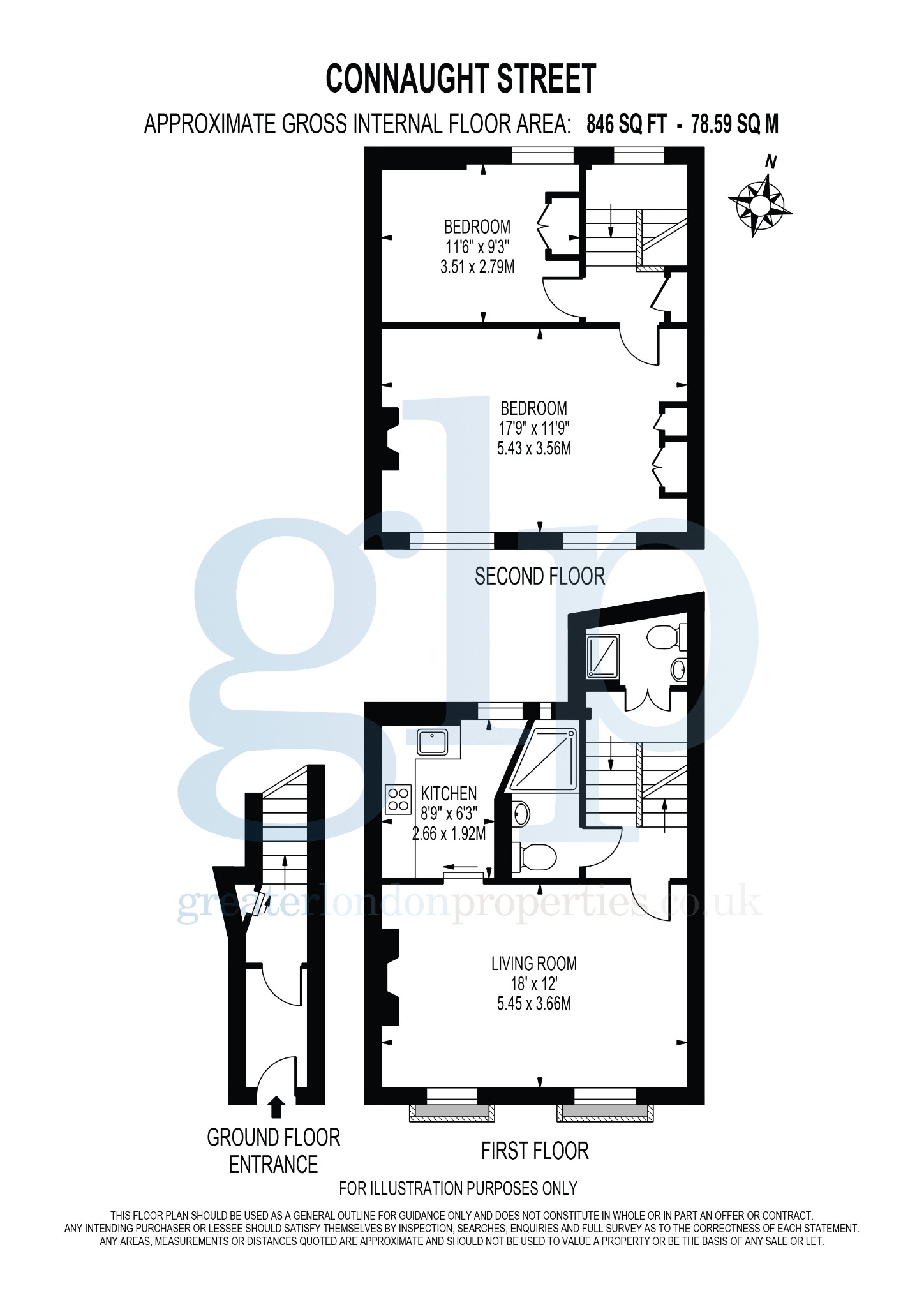 2 Chambres en terrasse, Connaught Street, London, W2