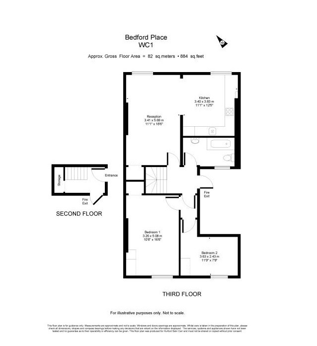 2 Bedroom Apartment, Bedford Place, Bloomsbury, WC1B