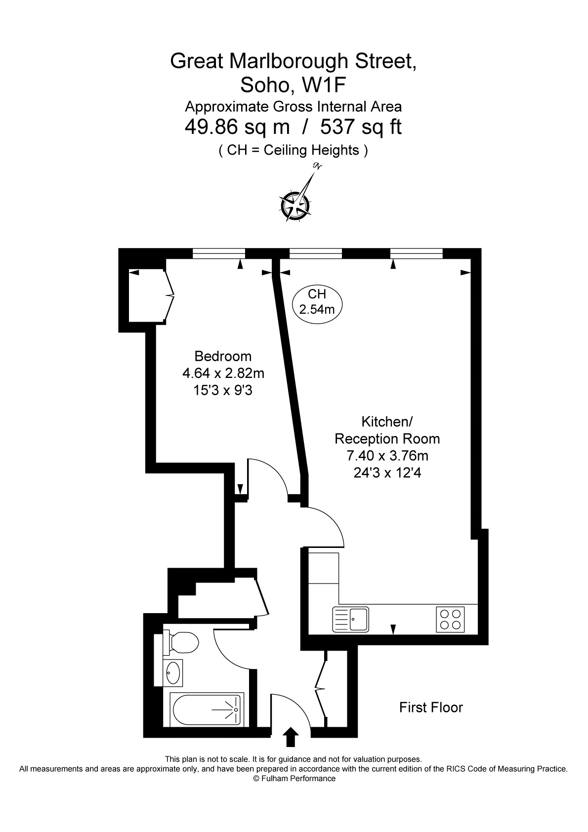 1 Bedroom Apartment, Great Marlborough Street, Soho, W1F