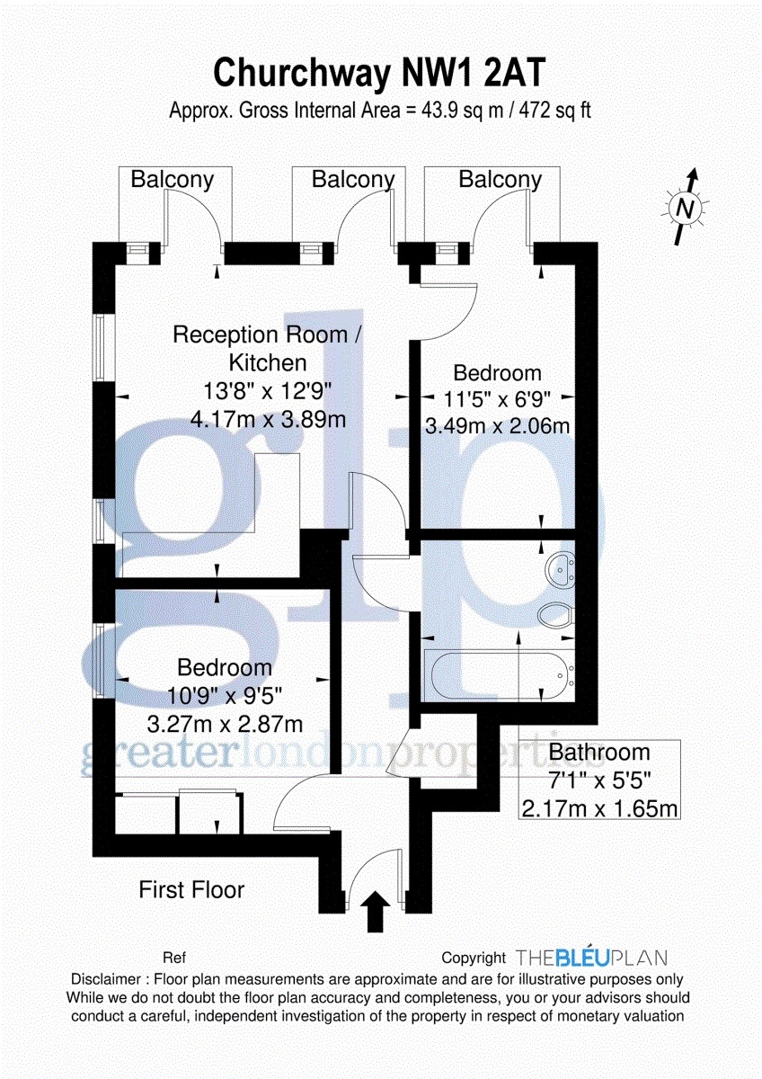 2 Bedroom Apartment, Churchway, Kings Cross, London, NW1