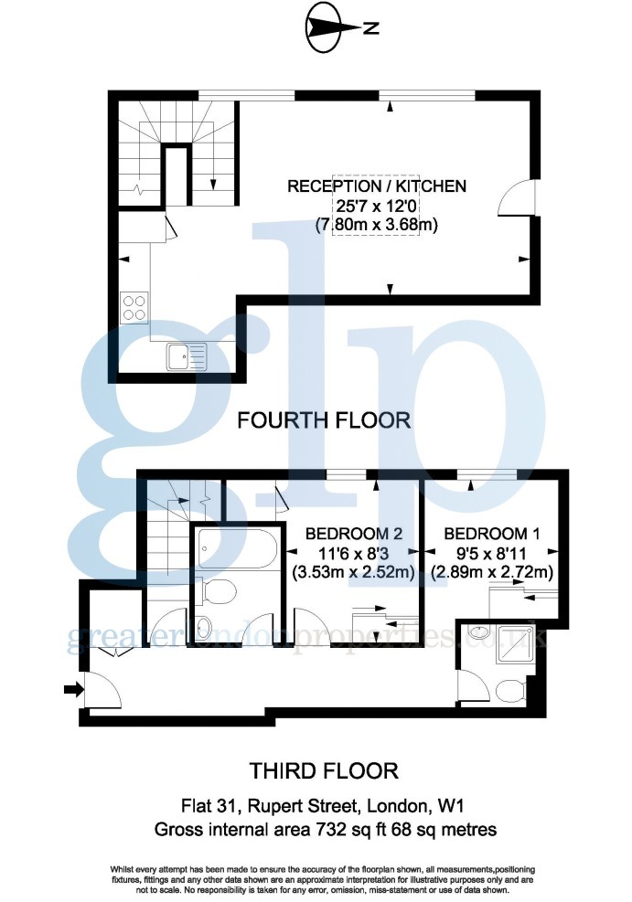 2 Bedroom Apartment, 16A Rupert Street, Soho, W1D