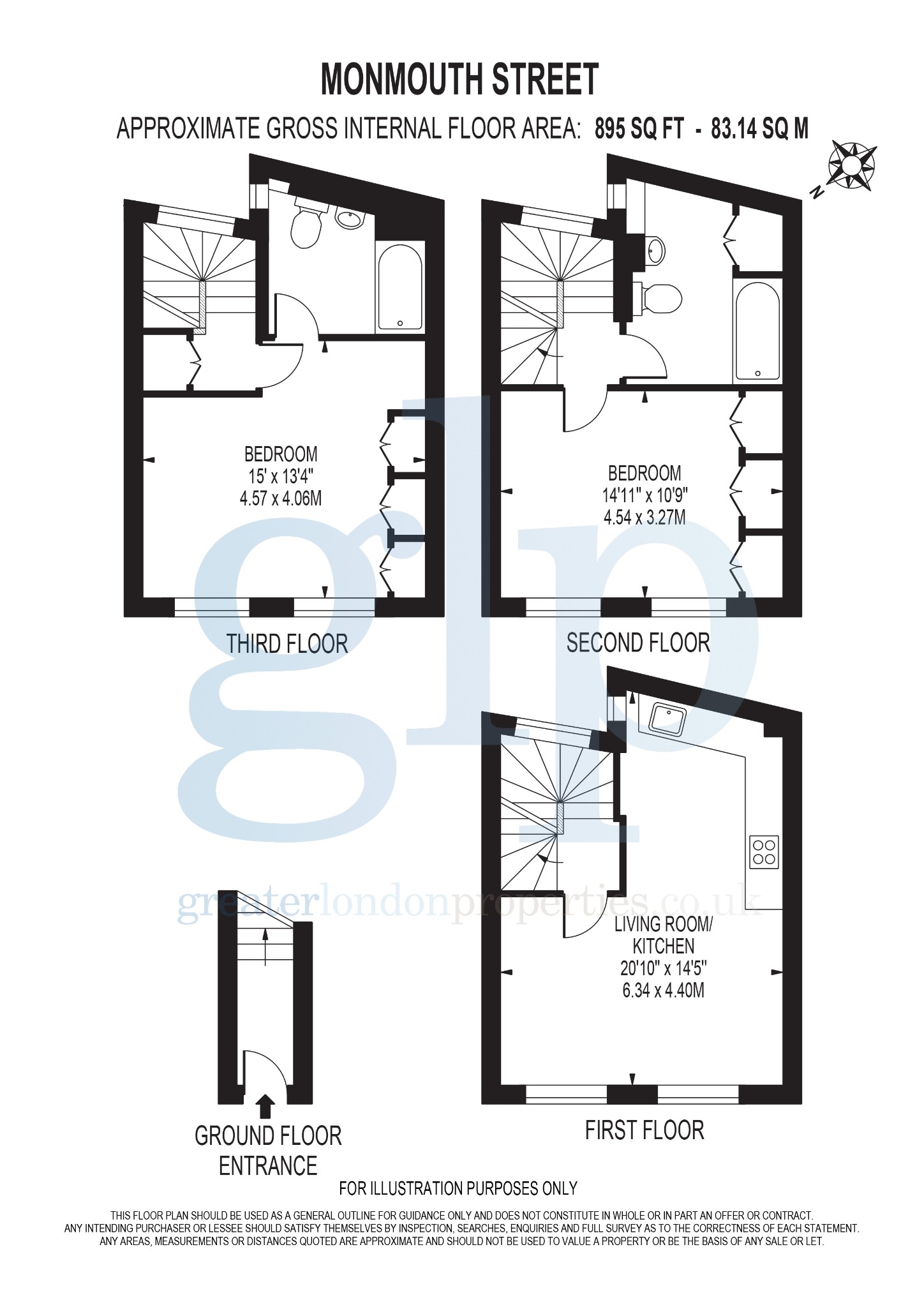 2 Bedroom Town House, Monmouth Street, Covent Garden, WC2H