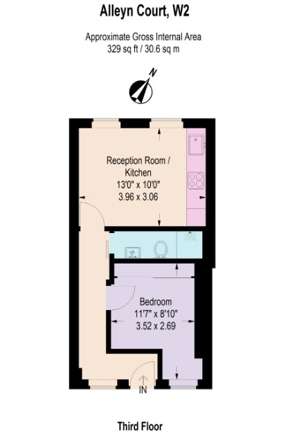 1 Bedroom Apartment, Alleyn Court, Hyde Park,  W2