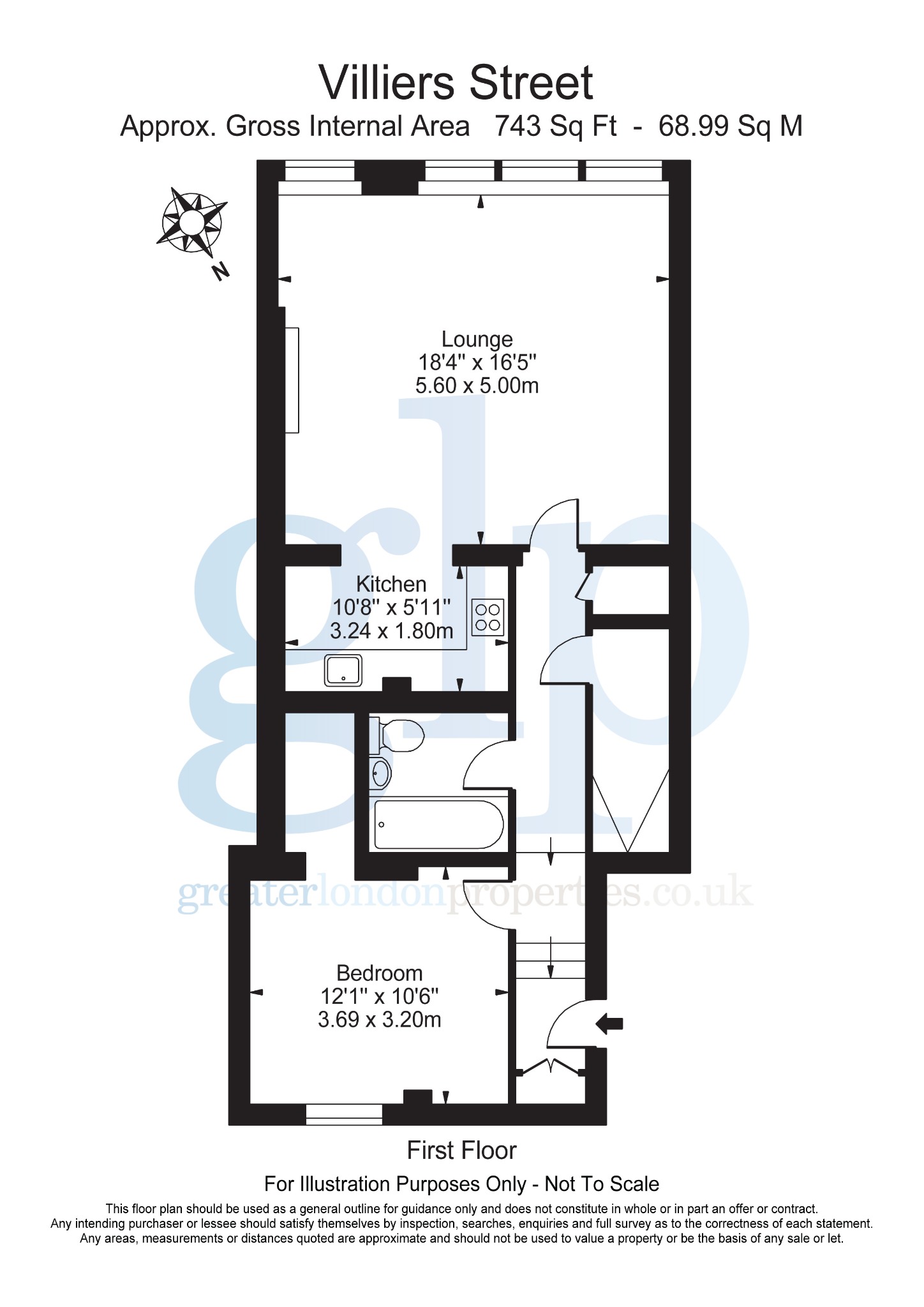 1 Bedroom Apartment, Villiers Street, Covent Garden, WC2N