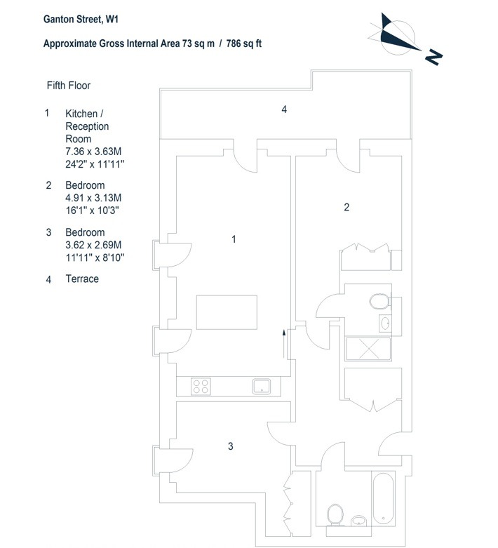 2 Bedroom Apartment, Ganton Street, Soho, W1F