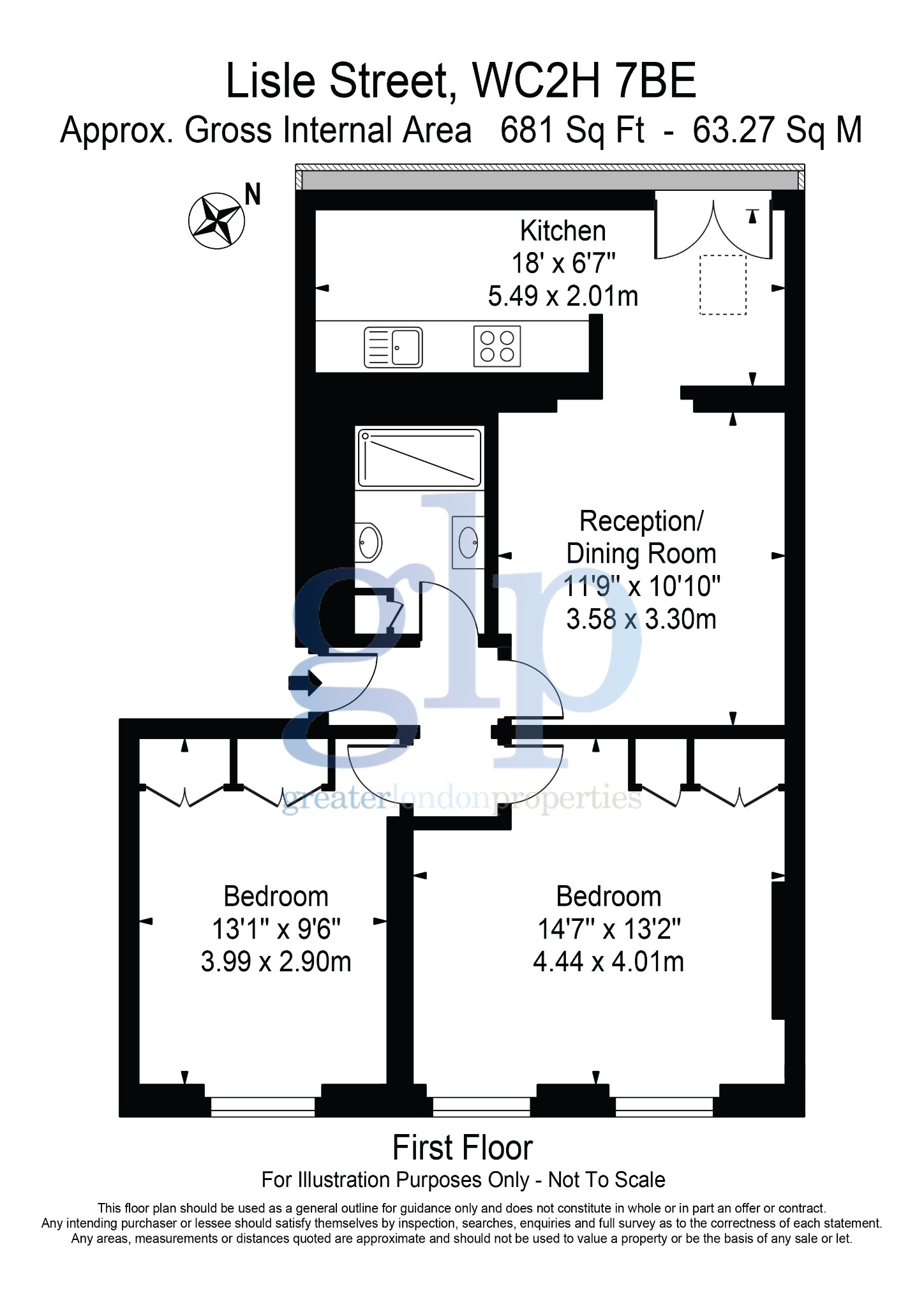 2 Bedroom Apartment, Lisle Street, Covent Garden, WC2H