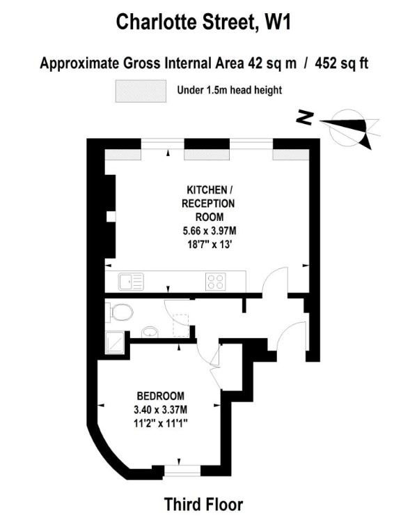 1 Bedroom Apartment, Charlotte Street, Fitzrovia, W1T