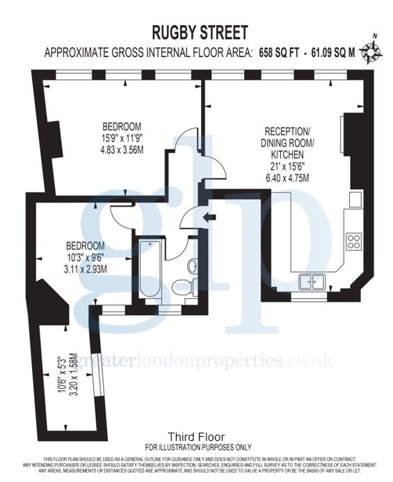 2 Bedroom Apartment, Rugby Street, Bloomsbury, WC1N