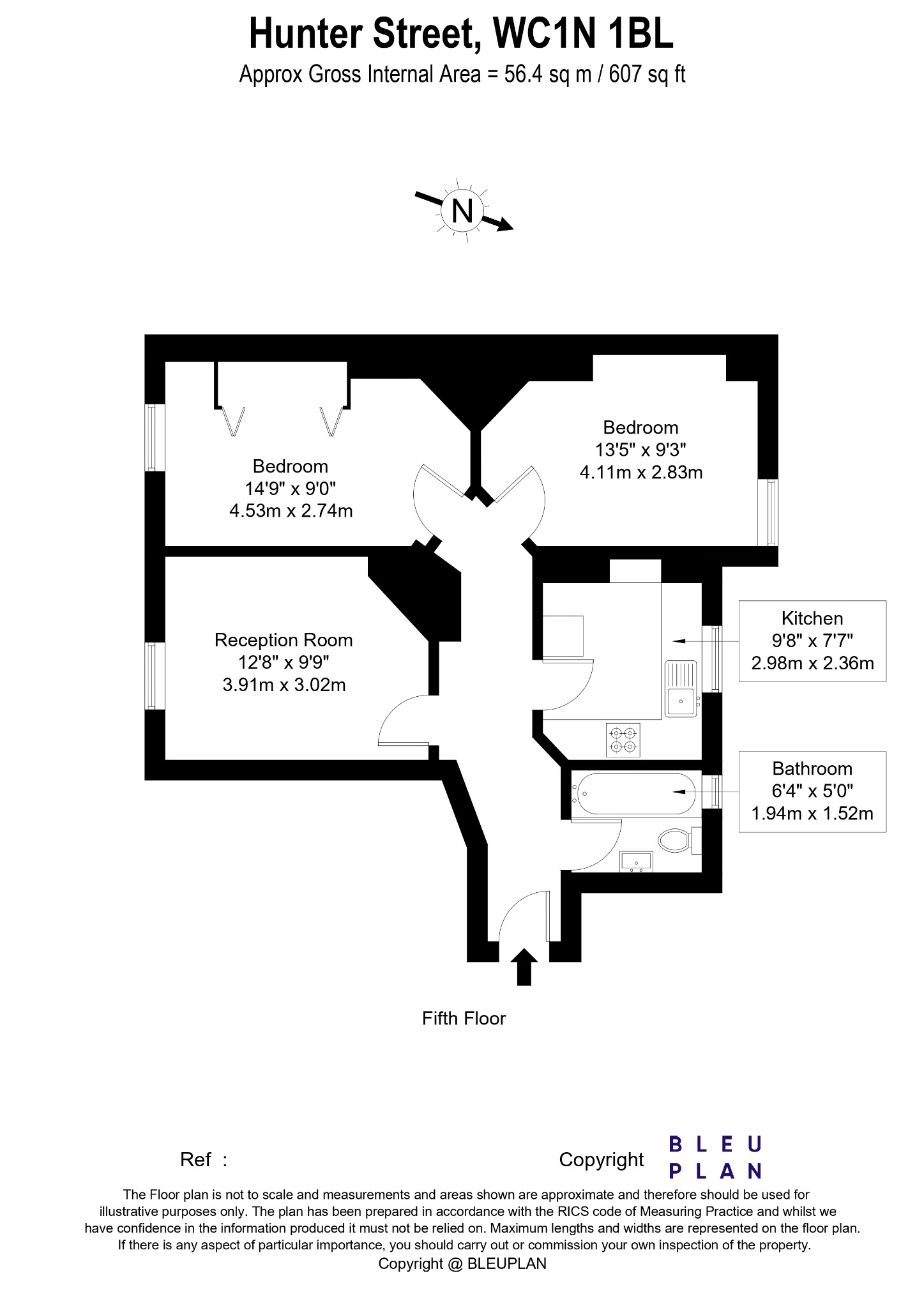 2 Bedroom Flat, Jenner House, Hunter Street, London, Greater London, WC1N